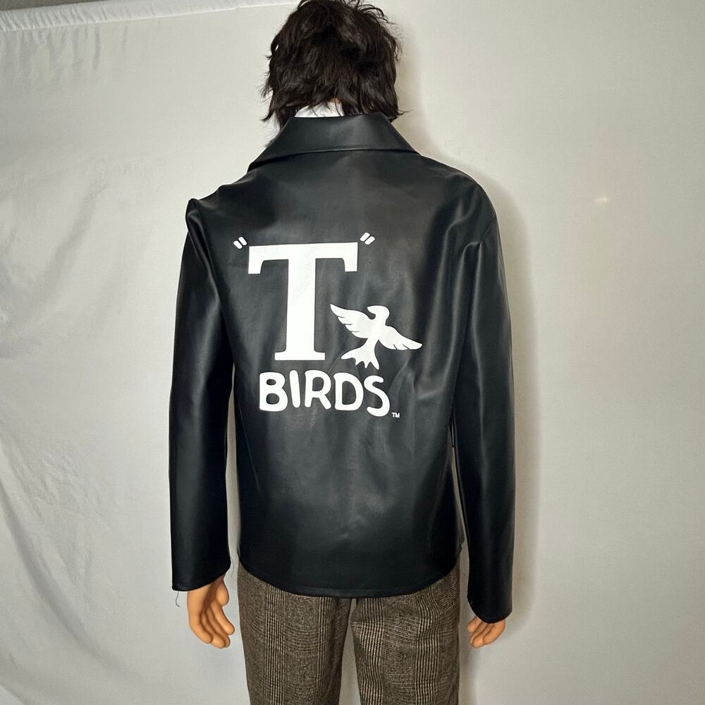 Grease T-Birds Faux Leather Jacket Rubie’s 2018 One Size Black Movie Costume